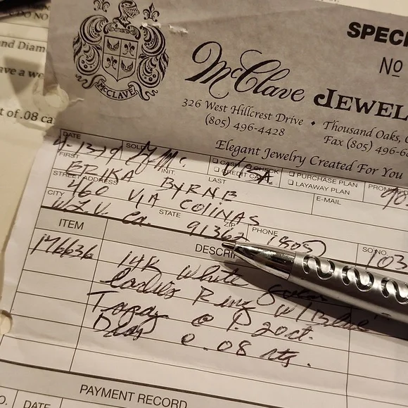 14k White Gold Ladies Blue & Diamond Ring ring - Picture 10 of 17